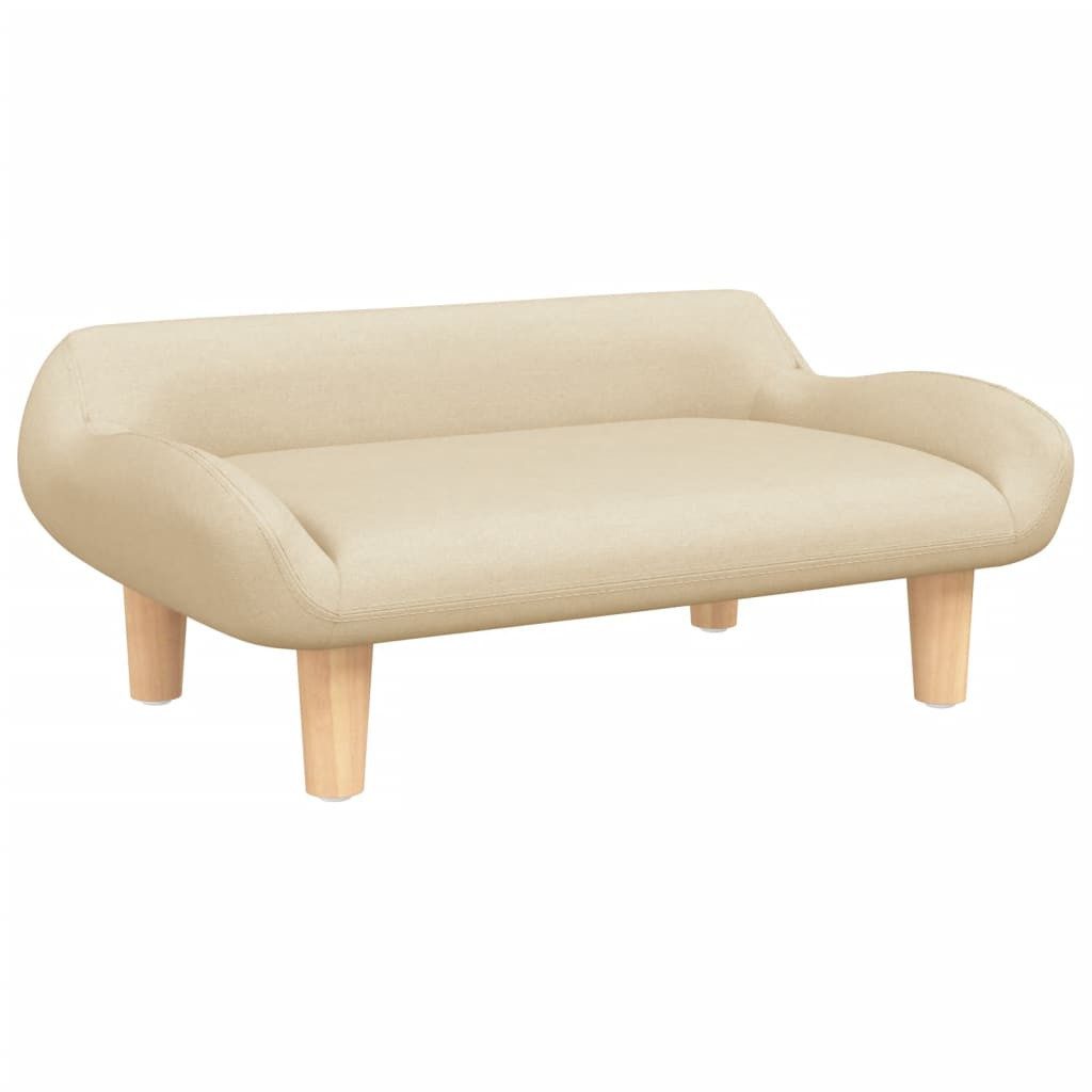 vidaXL Kindersofa, Kinder Schlafsofa Creme 70x40x24 cm Stoff