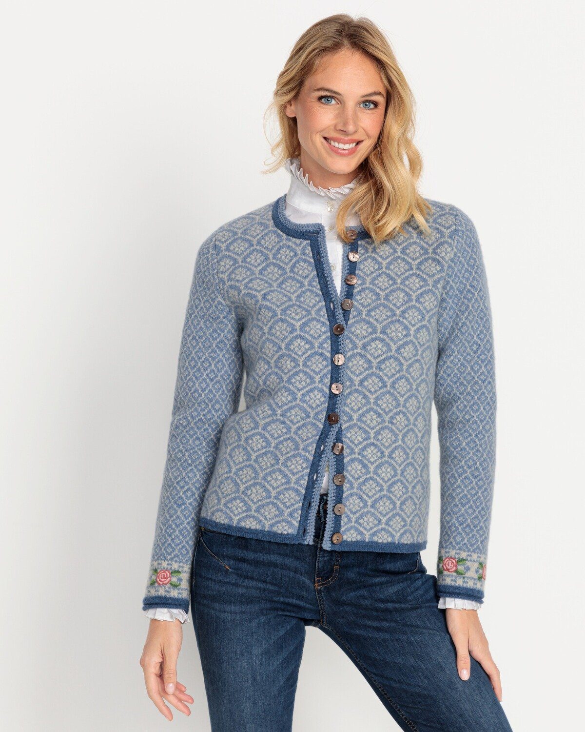 Reitmayer Strickjacke Jacquard-Strickjacke