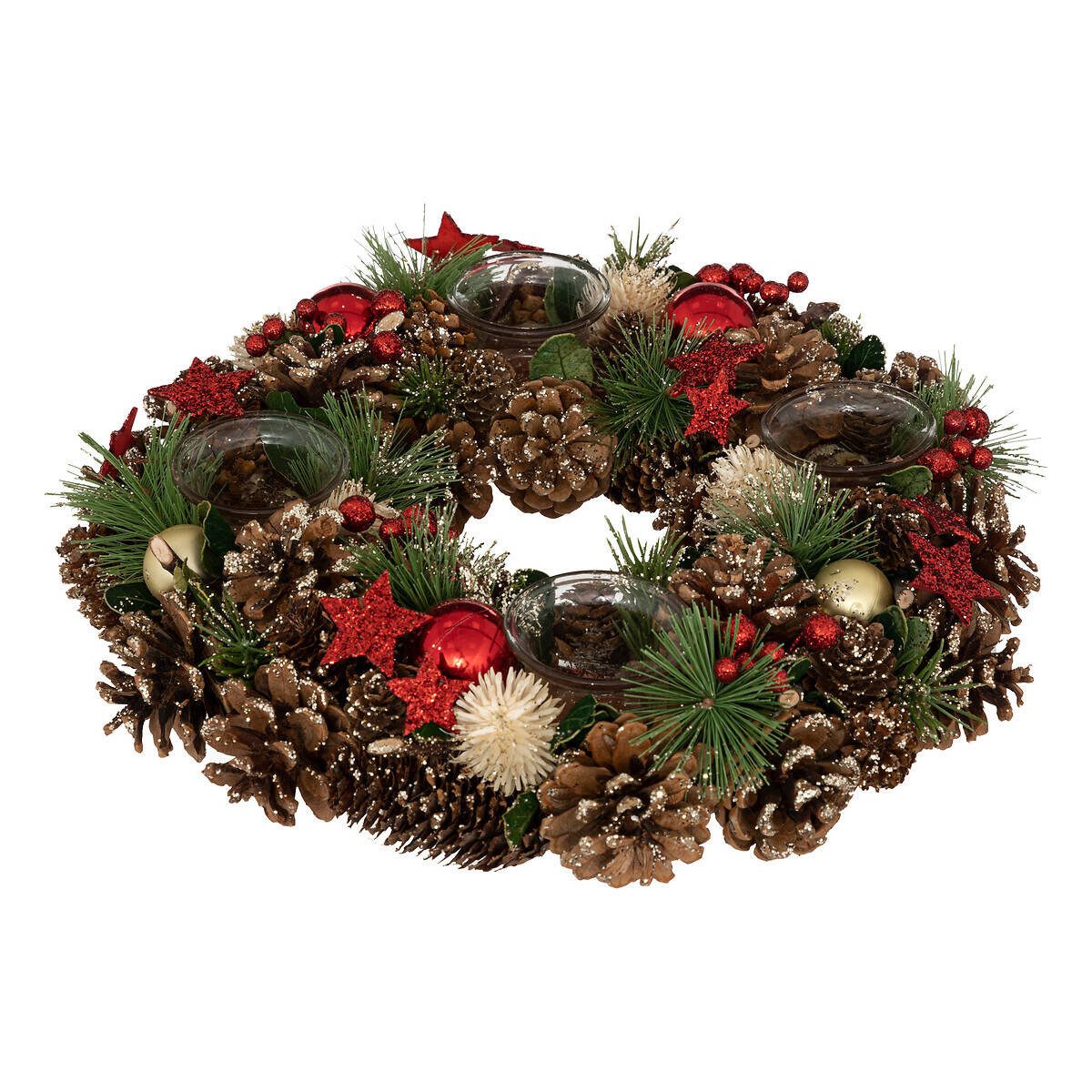 Atmosphera Créateur d'intérieur Adventskranz Adventskranz, Kerzenhalter für 4 Kerzen, Ø 34 cm