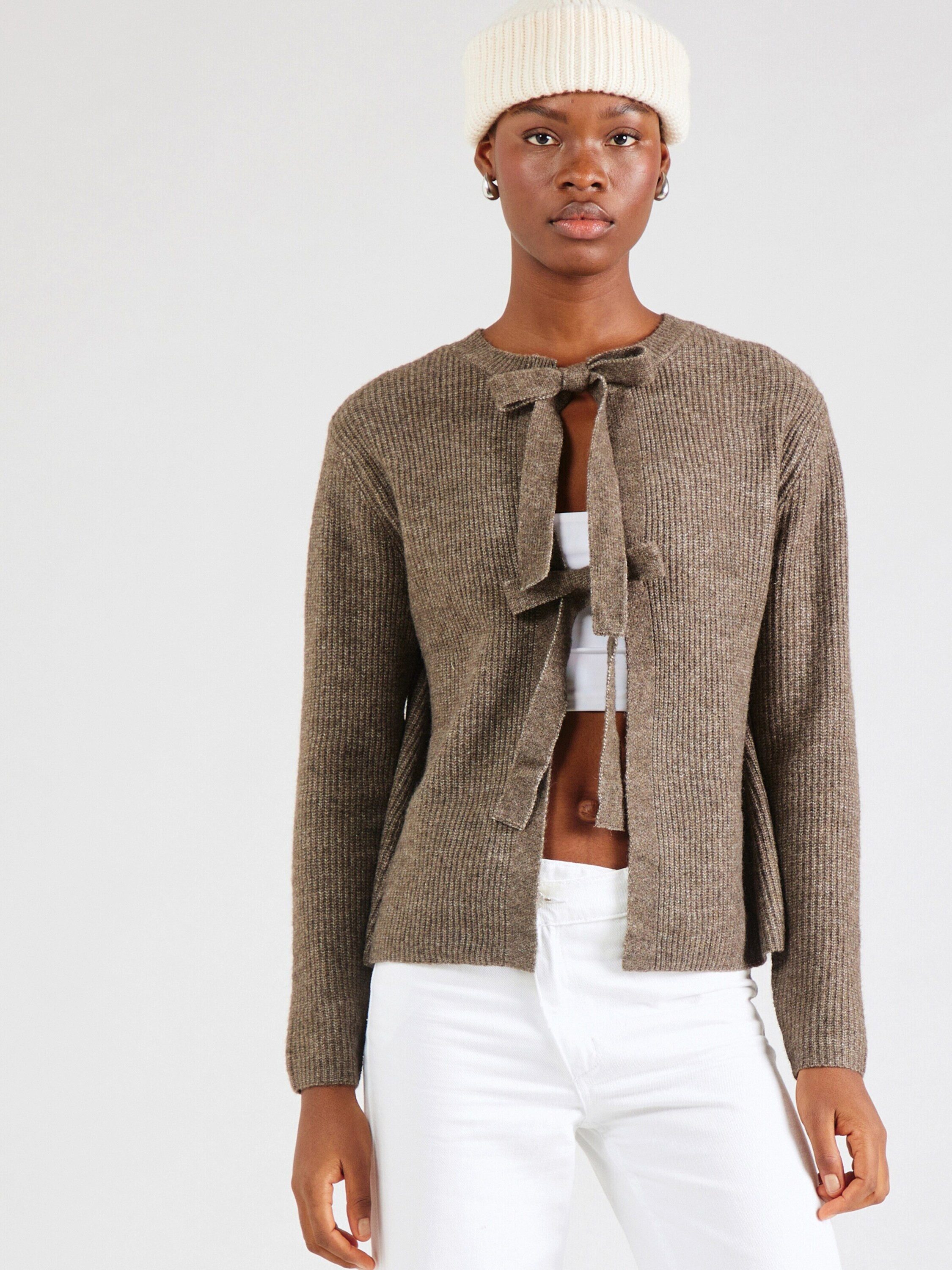 pieces Strickjacke (1-tlg) Plain/ohne Details