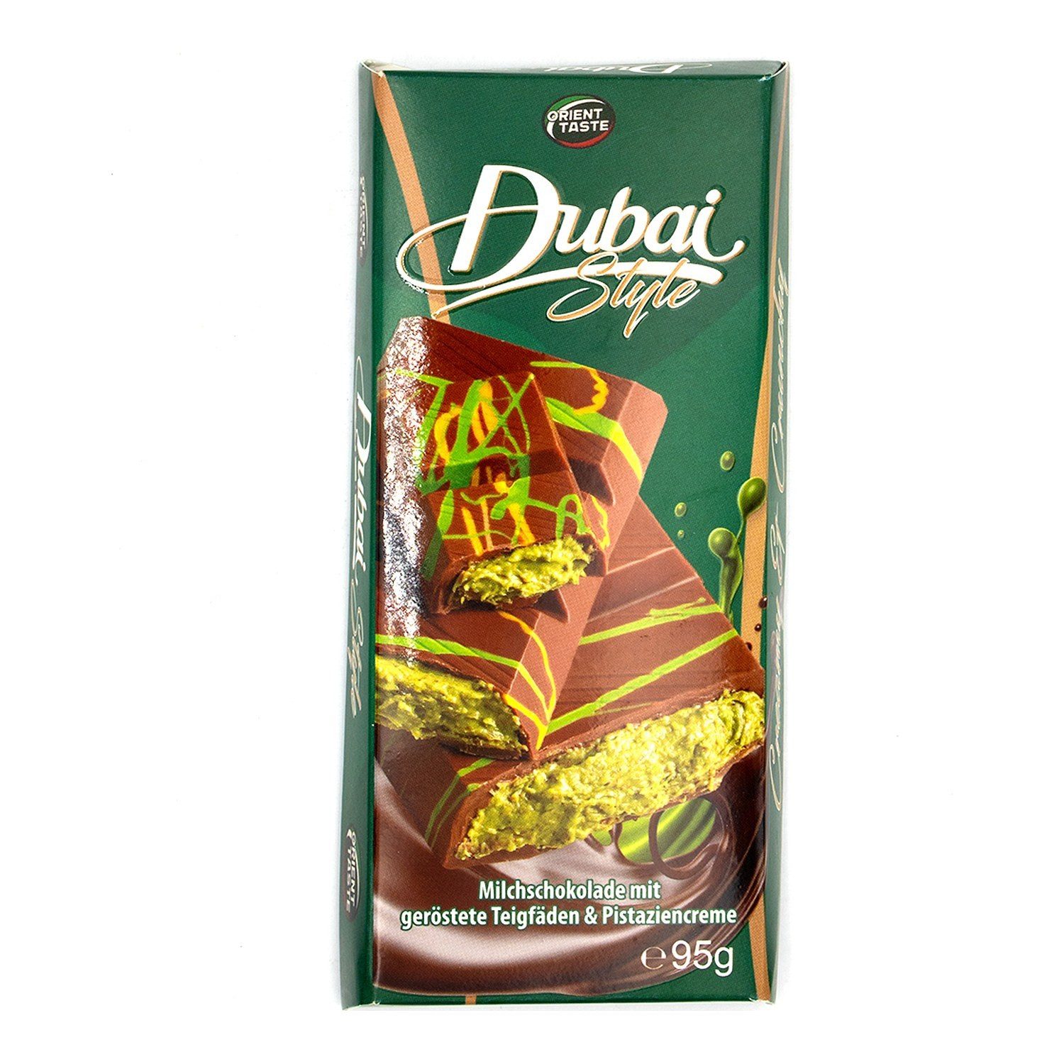 Orient Schokolade, 1 x 95 g, Dubai Style Pistazien-Schokolade