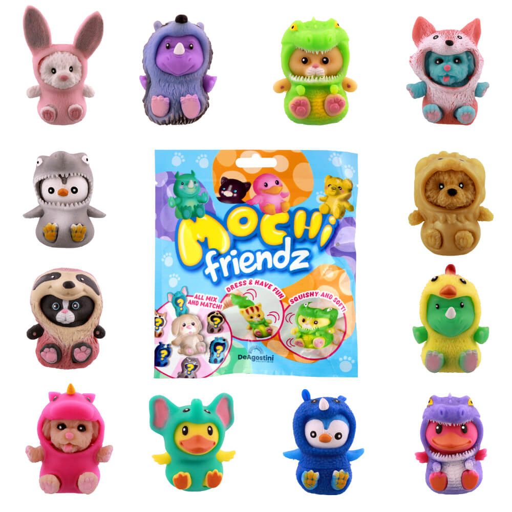 DeAgostini Spielfigur DeAgostini Mochi Friendz Sammelfiguren mit Wendekostüm -, Alle 12 Figuren