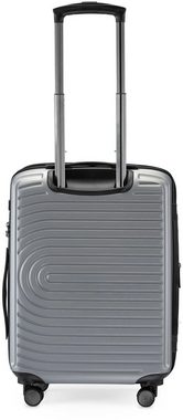 Hauptstadtkoffer Hartschalen-Trolley Mitte, silberfarben, 55 cm, 4 Rollen, Hartschalen-Koffer Handgepäck-Koffer TSA Schloss Volumenerweiterung