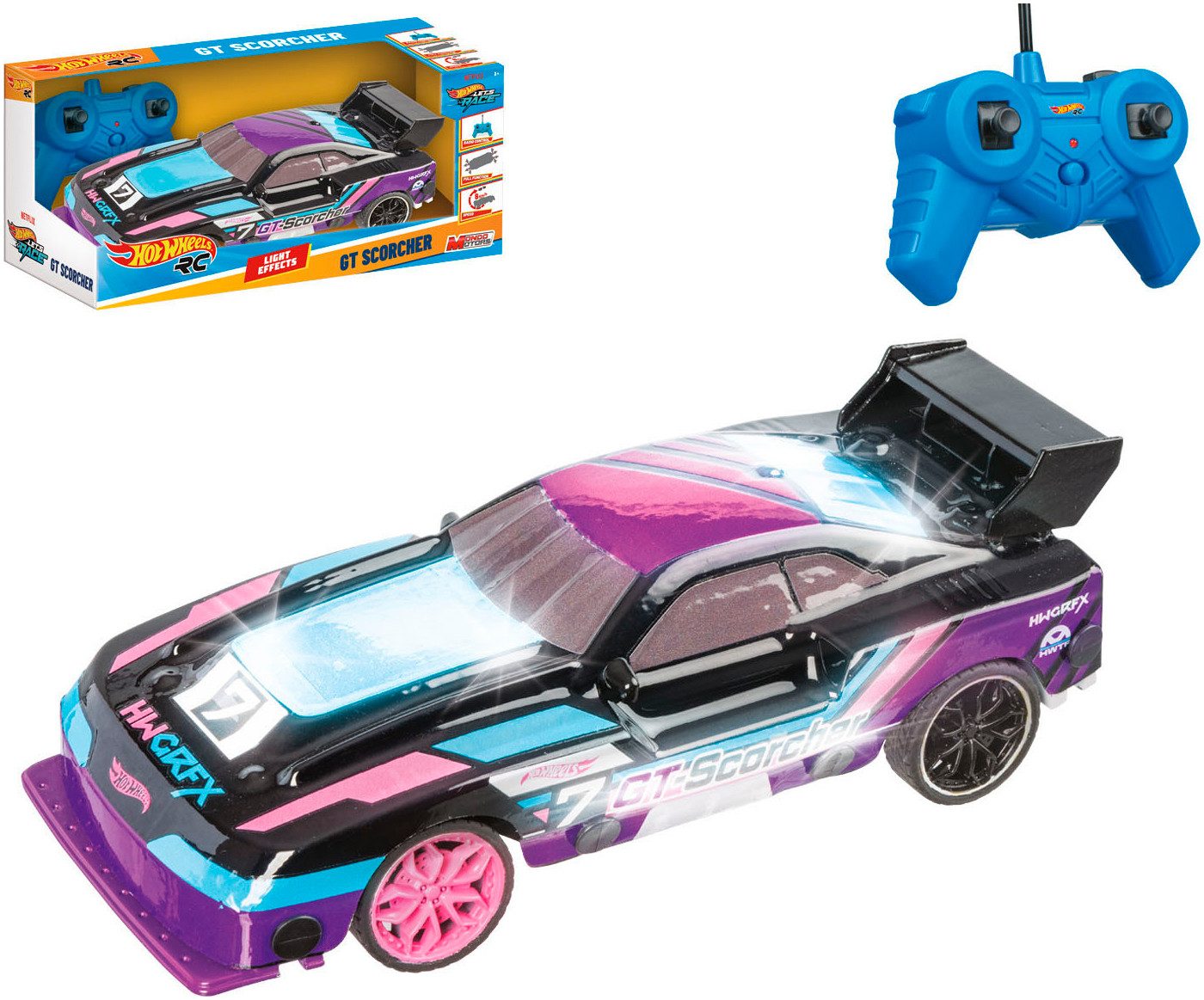 Happy People RC-Auto HOT WHEELS RC Lets Race GT Scorcher, mit Licht-Effekt