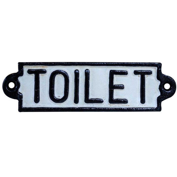 Aubaho Metallschild Nostalgie Türschild Schild Toilet Toilette Gäste WC 16cm Eisen Antik-Stil