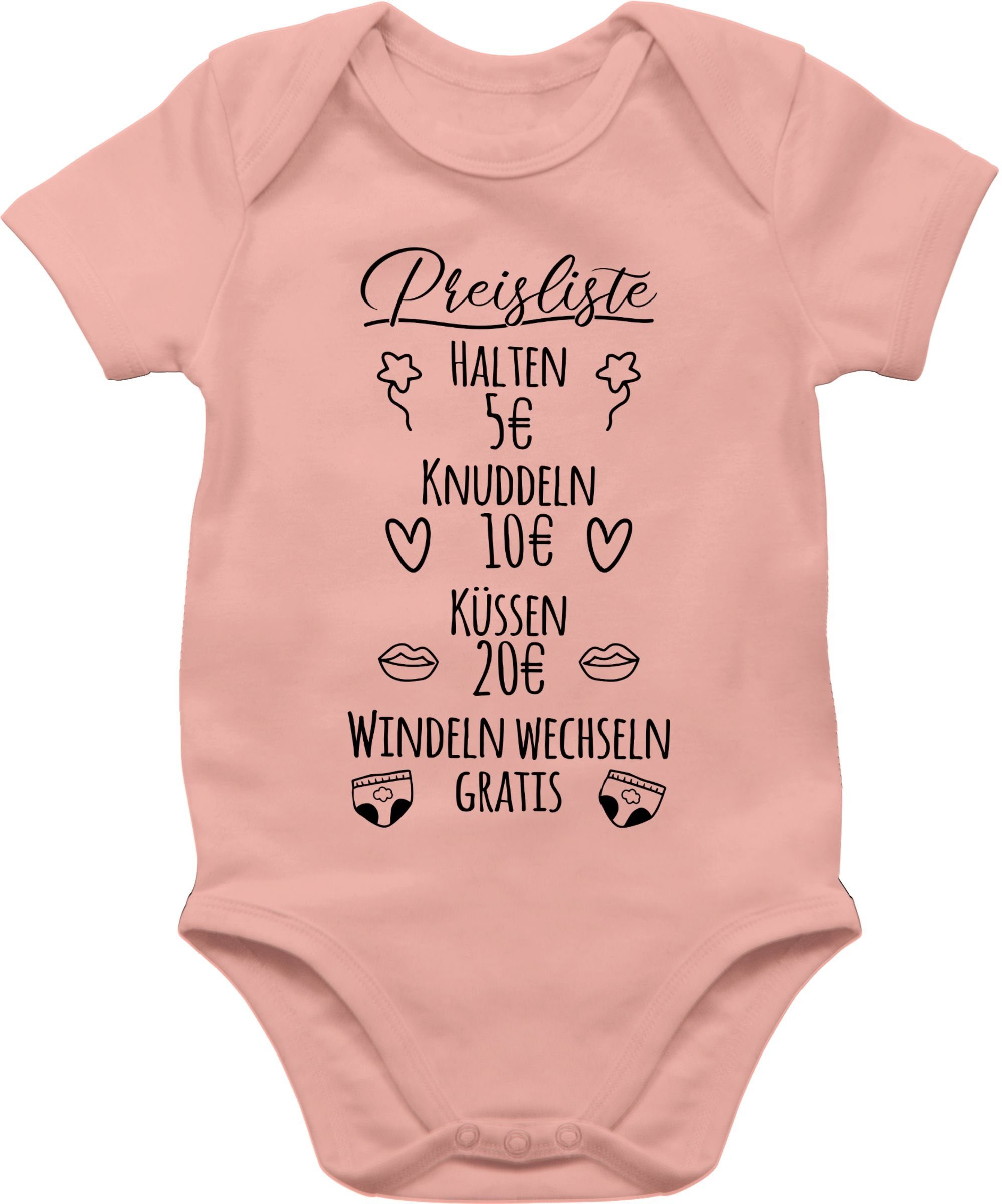 Shirtracer Shirtbody »Preisliste Baby schwarz Statement Sprüche