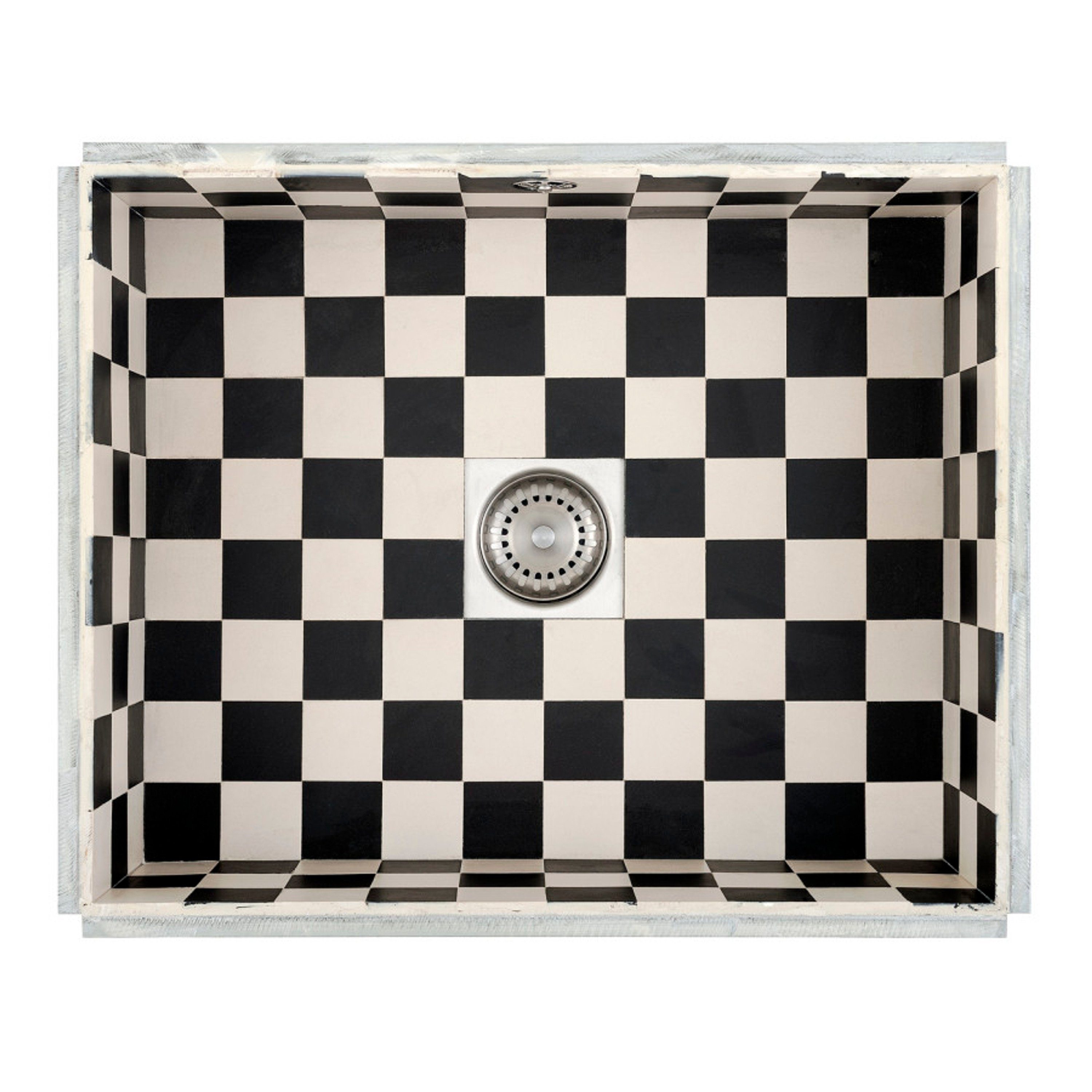 CARESSI Küchenspüle 708094 CATO5040, rechteckig, 43/15 cm, handgefertigt, Vintage- oder Country-Look