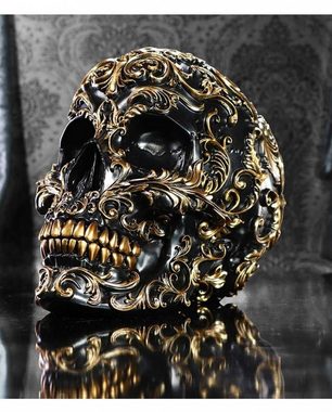 Horror-Shop Dekoobjekt Renaissance Totenkopf Black & Gold als Gothic Deko