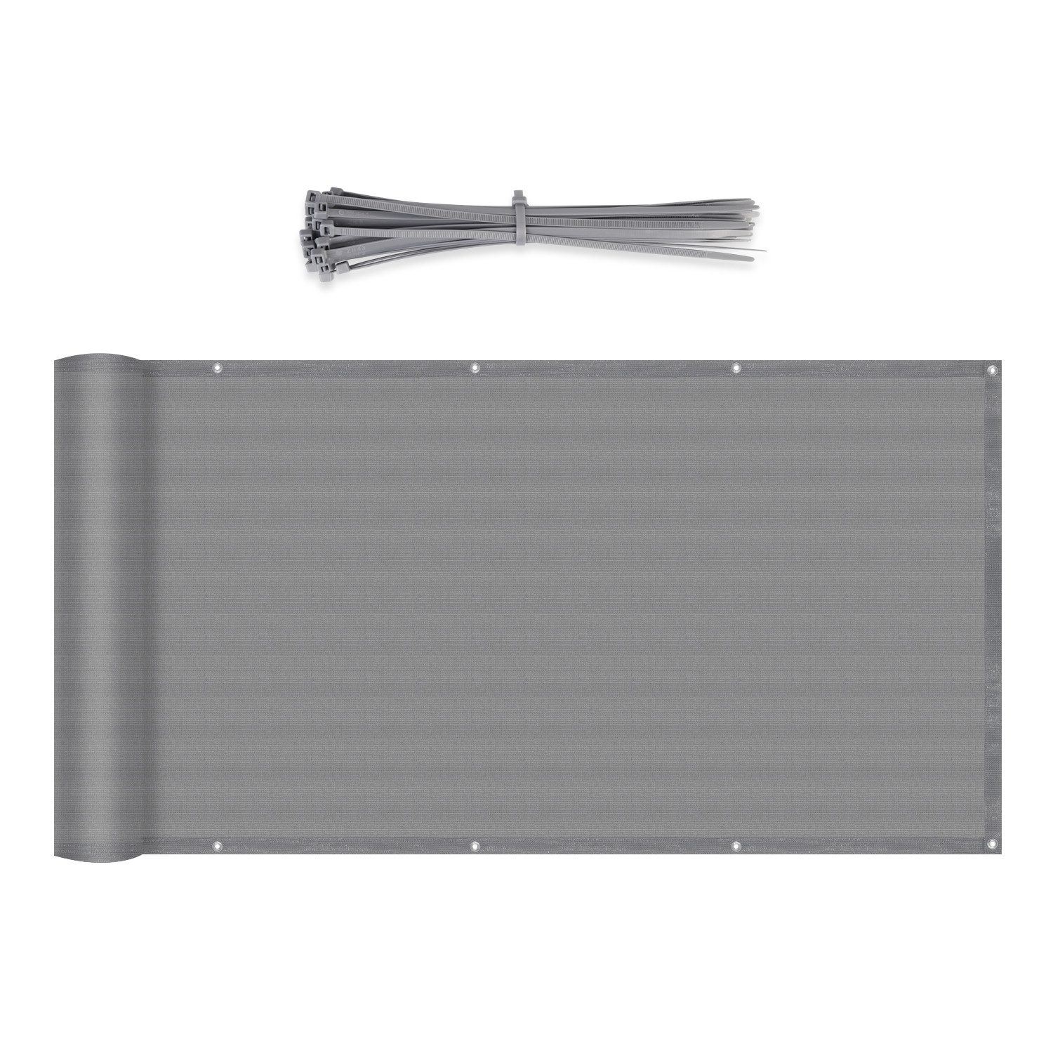 Sekey Balkonsichtschutz Balkon Sichtschutz aus 220g/m² HDPE Balkonbespannung zum Zuschneiden Robustes und wetterfestes Material mit Kordel und Kabelbinder
