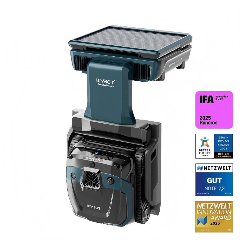 WYBOT Poolroboter S3 Kabelloser Poolreiniger, 3D-Kartierung & intelligente Navigation, automatisches Parken und Selbstreinigung, Solar + Gleichstrom