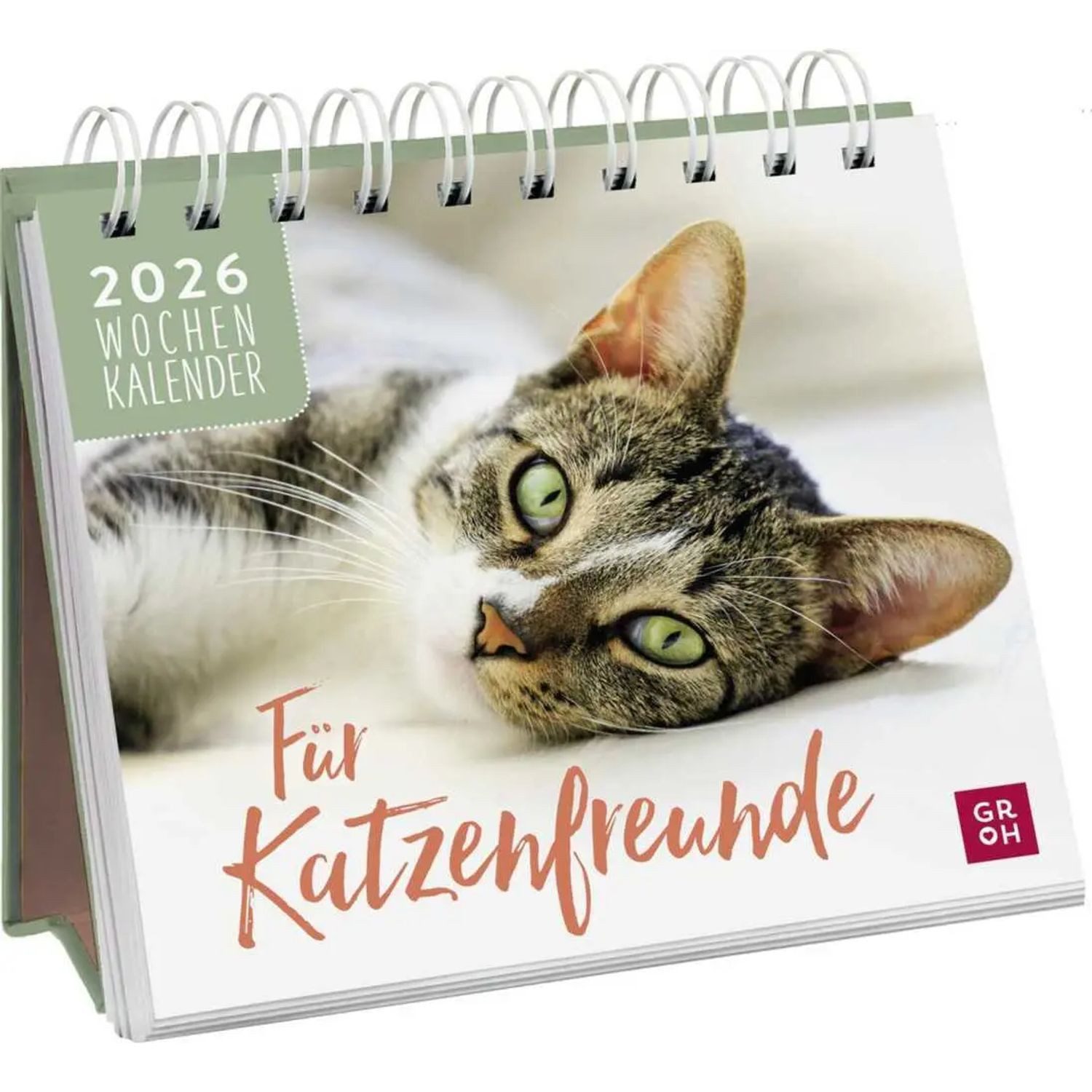 groh Verlag Schreibtischkalender Mini-Wochenkalender 2026: Für Katzenfreunde
