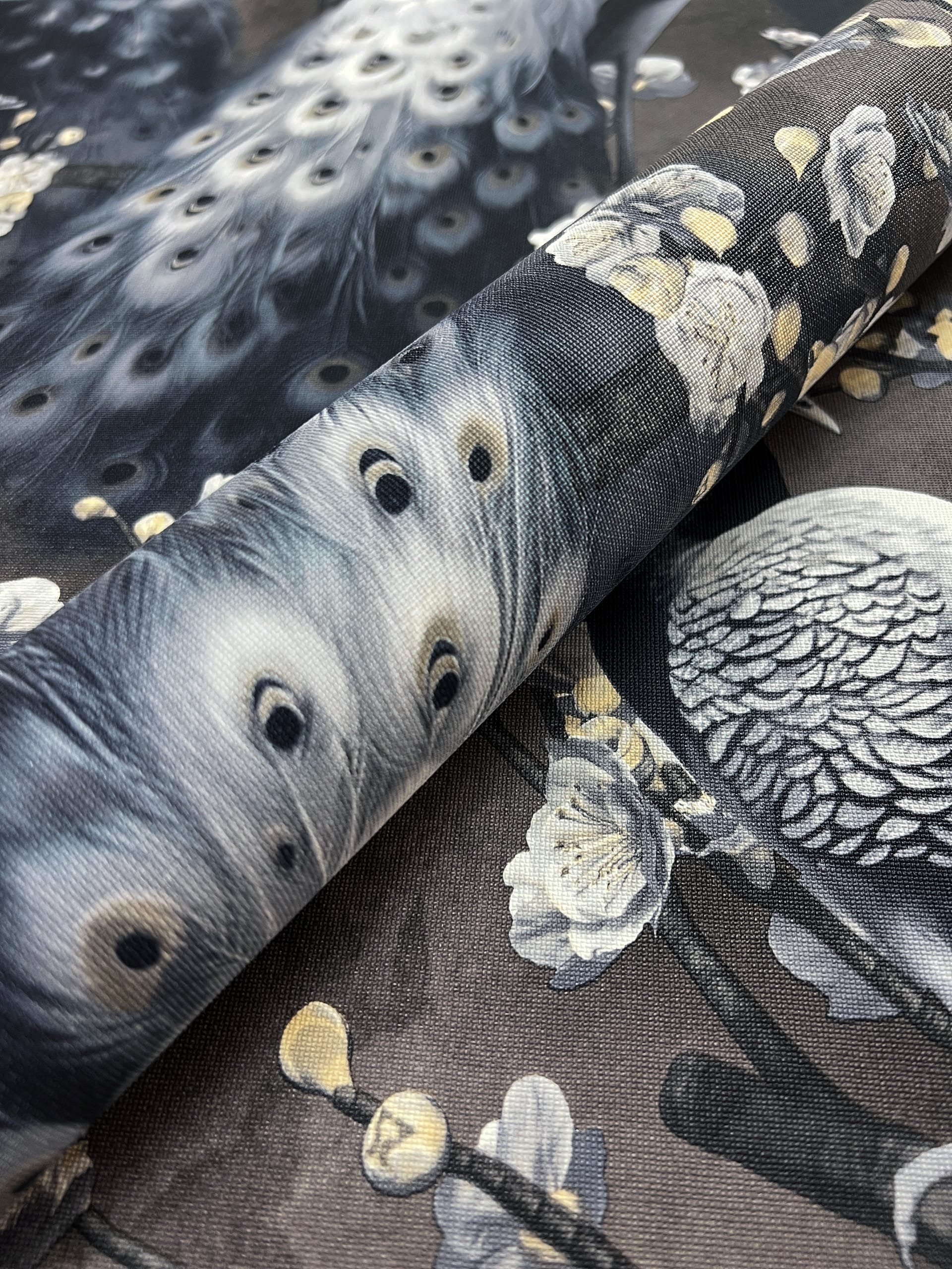 Newroom Vliestapete, Grau Tapete Modern Pfau günstig online kaufen