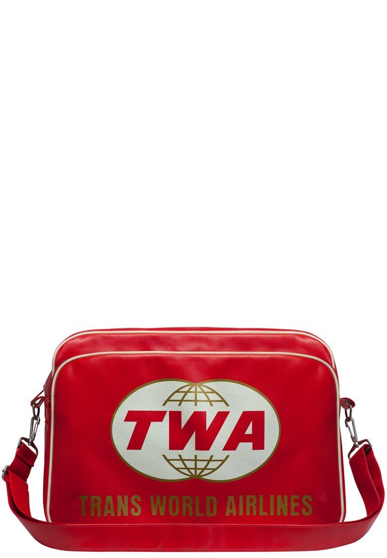 TWA Trans World Airlines Umhängetasche Schultertasche Sporttasche rot Logoshirt 
