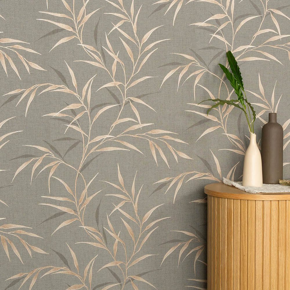 Erismann Vliestapete Blätter Floral Grau Braun Metallic 10528-11 Guido Maria Kretschmer – Bild 5 von 5