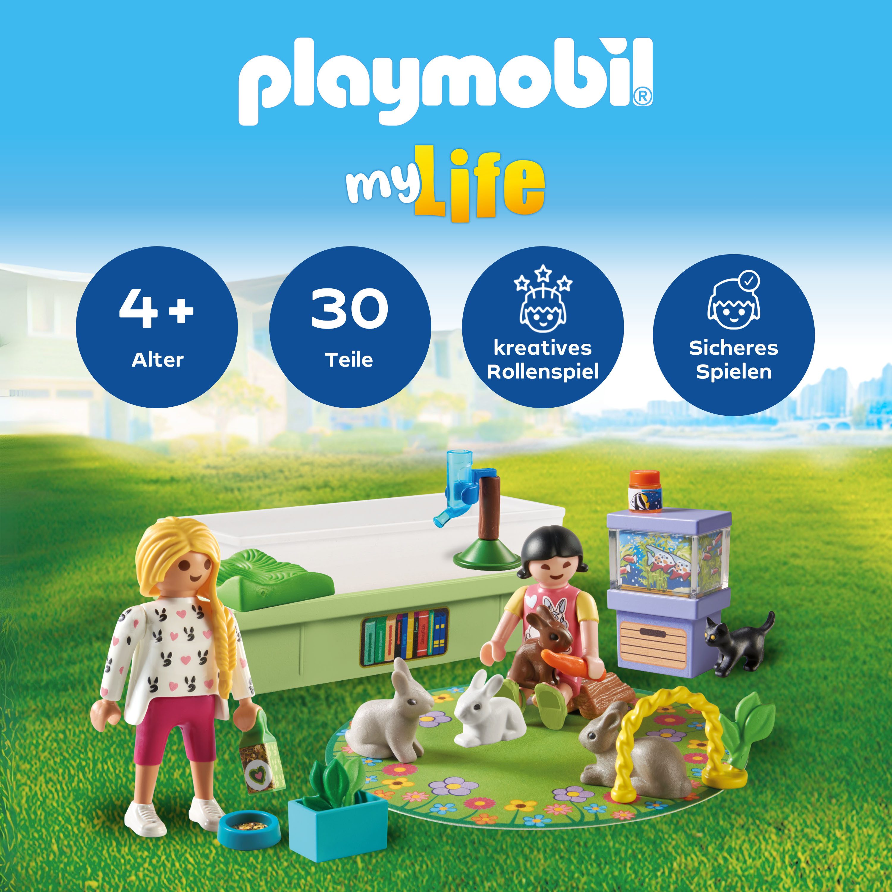 Playmobil® Familie mit Hasen (71753), Playmobil My Life Konstruktions-Spiel günstig online kaufen