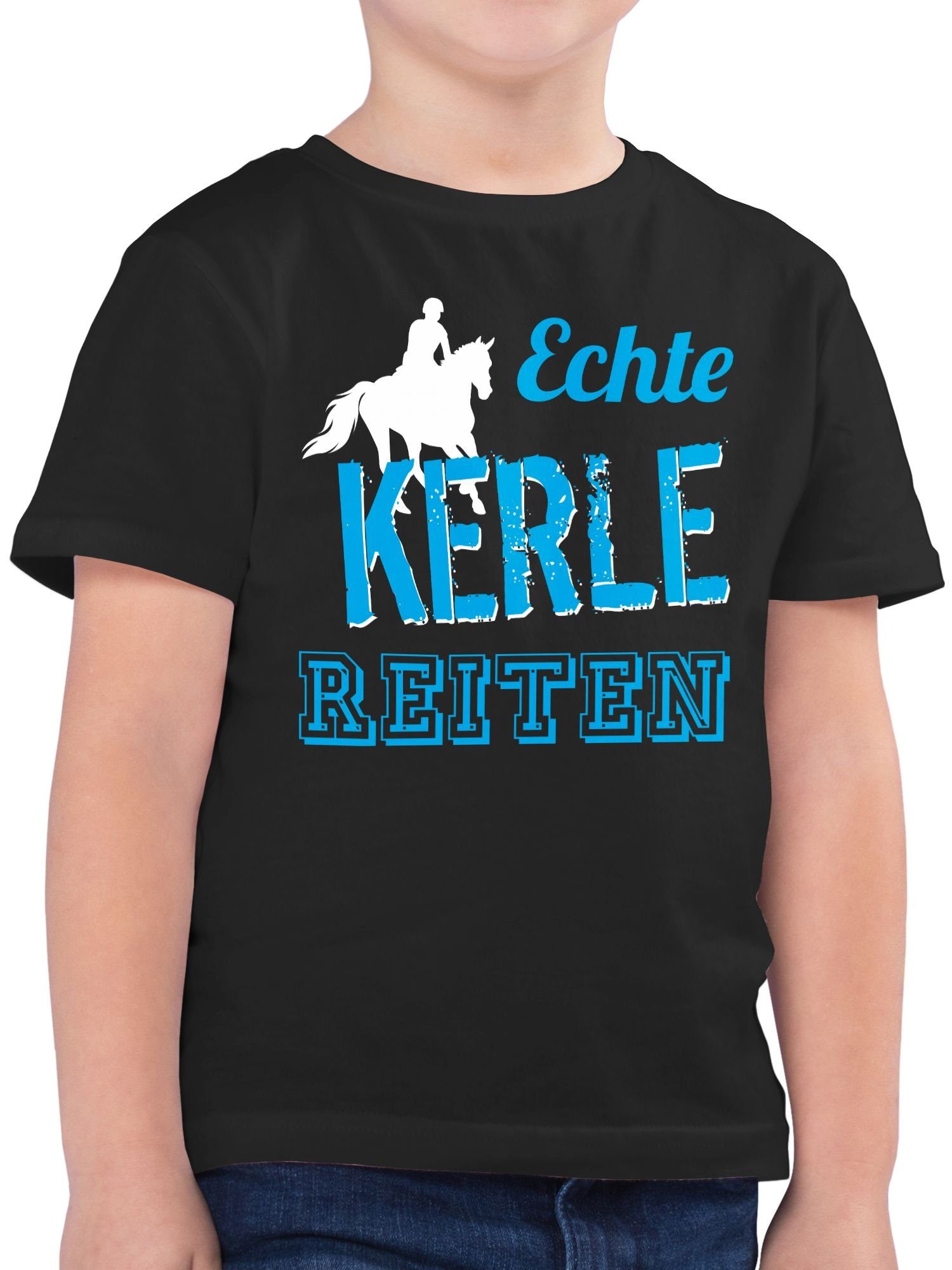 Shirtracer T-Shirt Echte Kerle reiten (1-tlg) Pferd