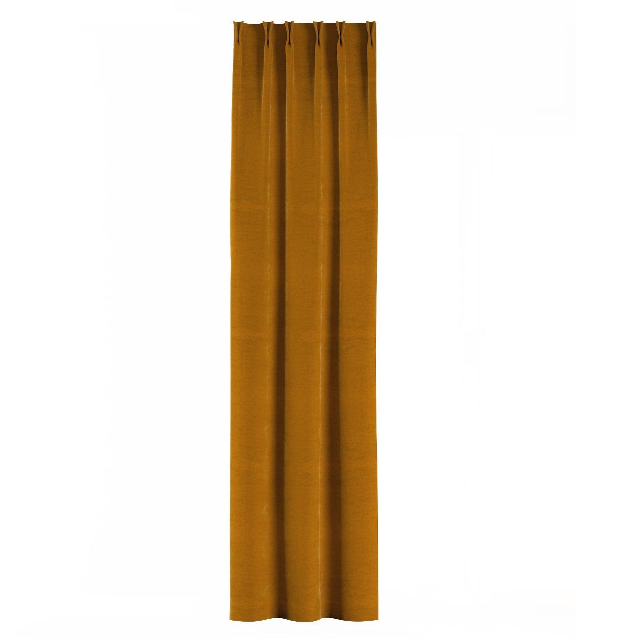 Velvet, Falten mit cm, x 100 70 honiggelb Vorhang Vorhang 2-er flämischen Dekoria