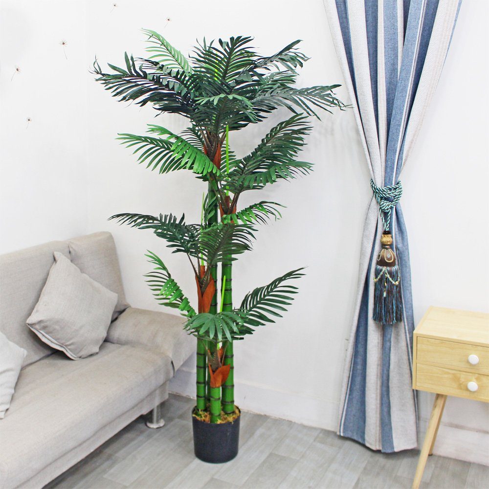 Kunstpalme Palme Palmenbaum cm, Pflanze 150 150 cm Höhe Decovego, Arekapalme Kunstpflanze Künstliche