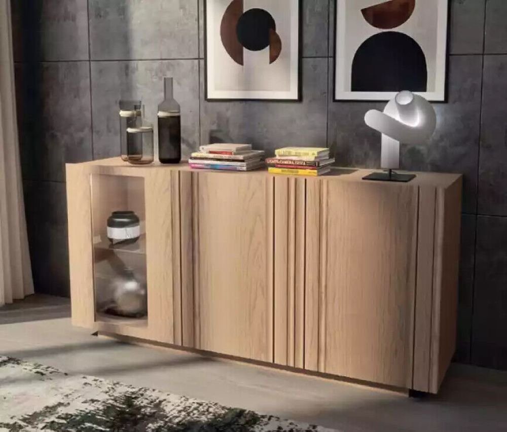JVmoebel Sideboard Brauner Sideboard Luxus Möbel Anrichte, Kommode Moderner Holz in Made Italy Schrank
