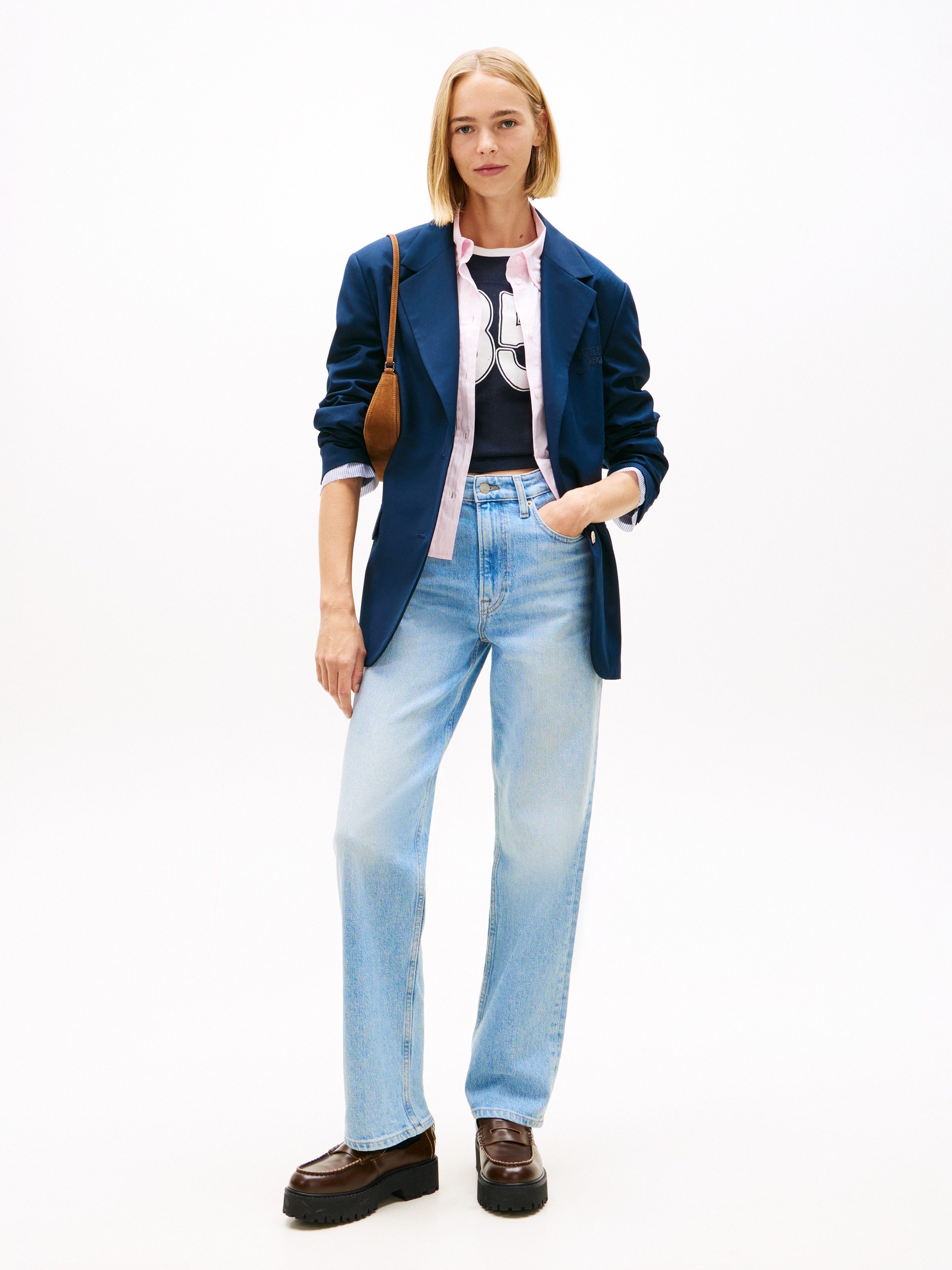 Tommy Jeans Straight-Jeans LAYLA HR SLIM STR High Waist, Baumwoll-Qualität