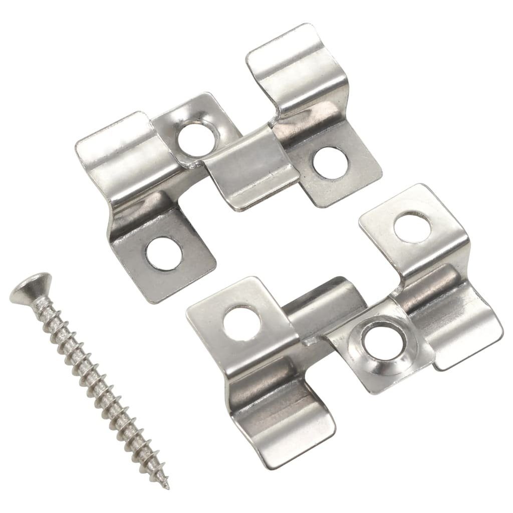 Teppichboden 100 Stk. Deckclips mit 200 Schrauben Edelstahl, vidaXL, Höhe: 1.2 mm