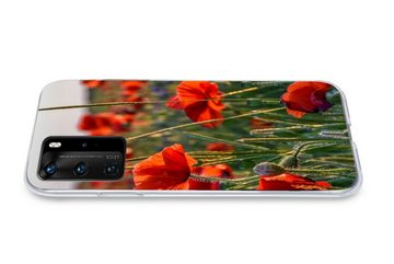 MuchoWow Handyhülle Blumen - Mohnblumen - Natur - Rot, Handyhülle Huawei P40 Pro, Handy Case, Silikon, Bumper Case