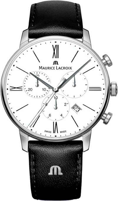 MAURICE LACROIX Chronograph ELIROS Quarz Chrono, Quarzuhr, Armbanduhr, Herrenuhr, Swiss Made, Datum, Stoppfunktion