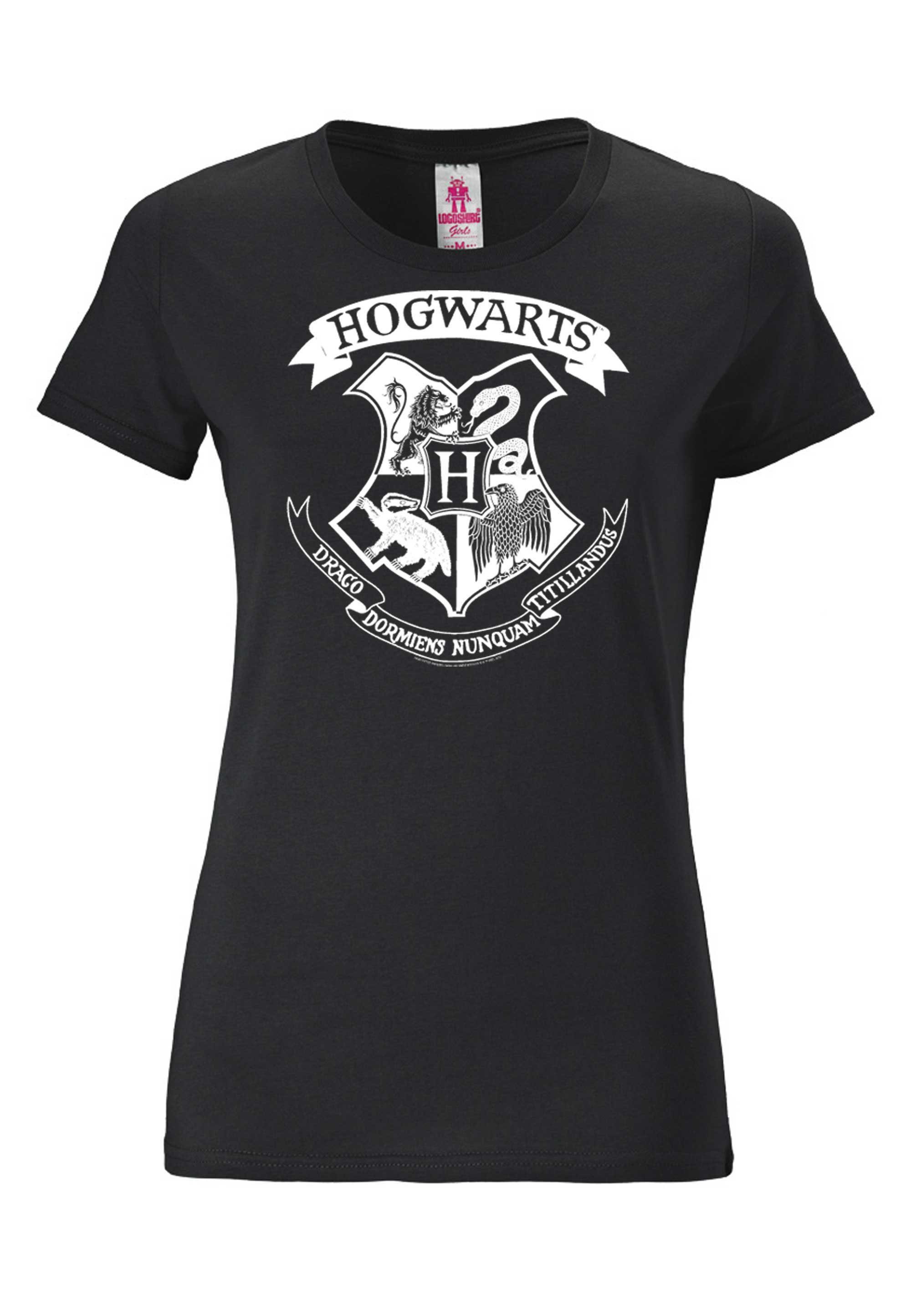 T-Shirt Harry Potter - Hogwarts Logo (Weiß)