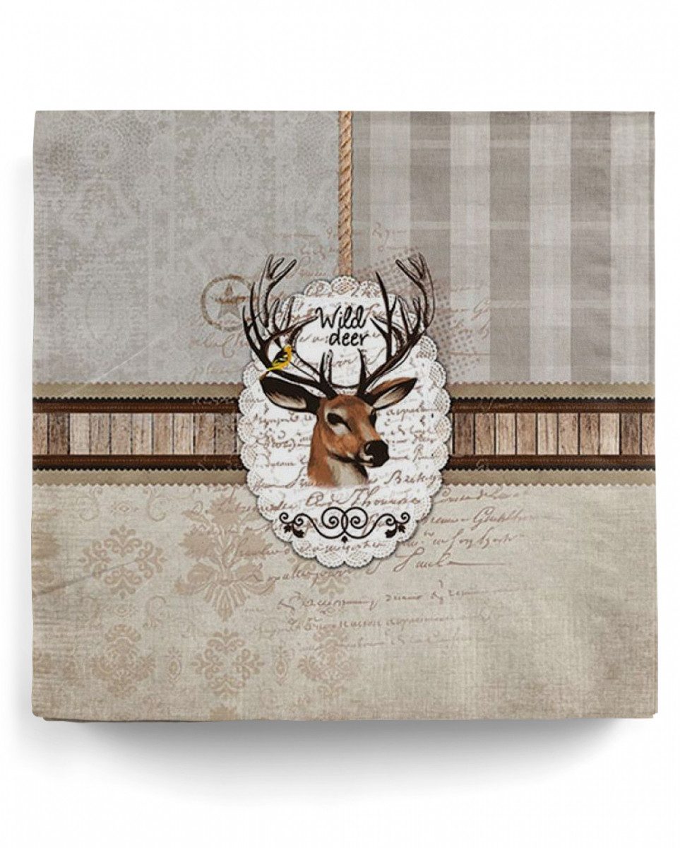 Horror-Shop Papierserviette Wild Deer Hirsch Silhouette Servietten Braun 20 St