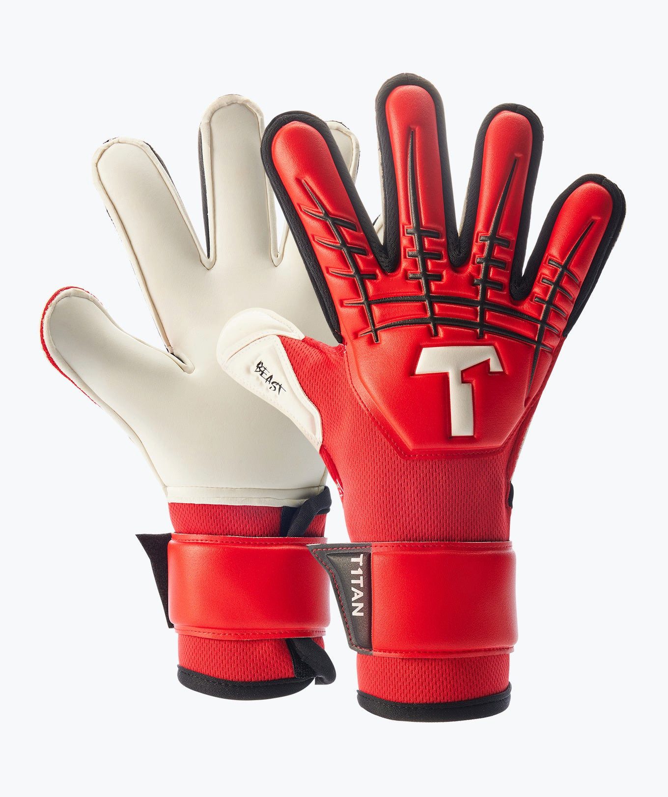 T1TAN Torwarthandschuhe Kinder Red Beast 3.0