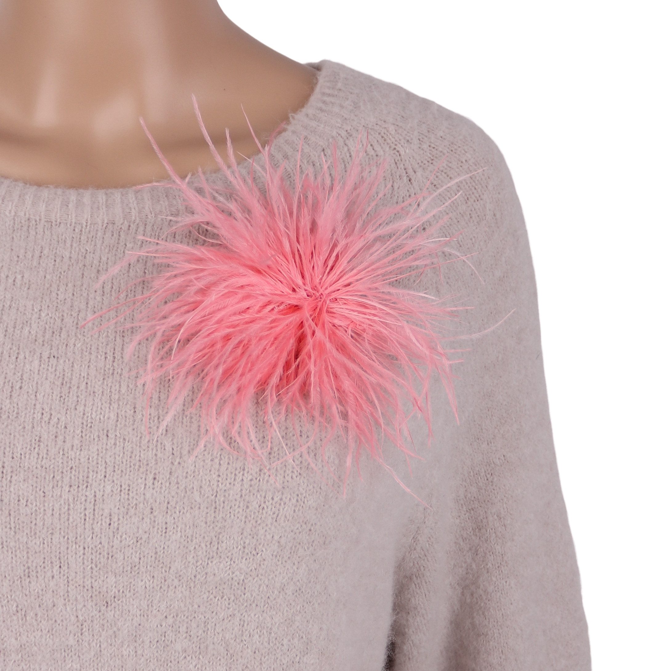 MIRROSI Brosche Edler Federbrosche, Feder-Anstecker im Boho-Vintage Stil, Ausgestattet mit Clip und Anstecknadel für sicheren Halt