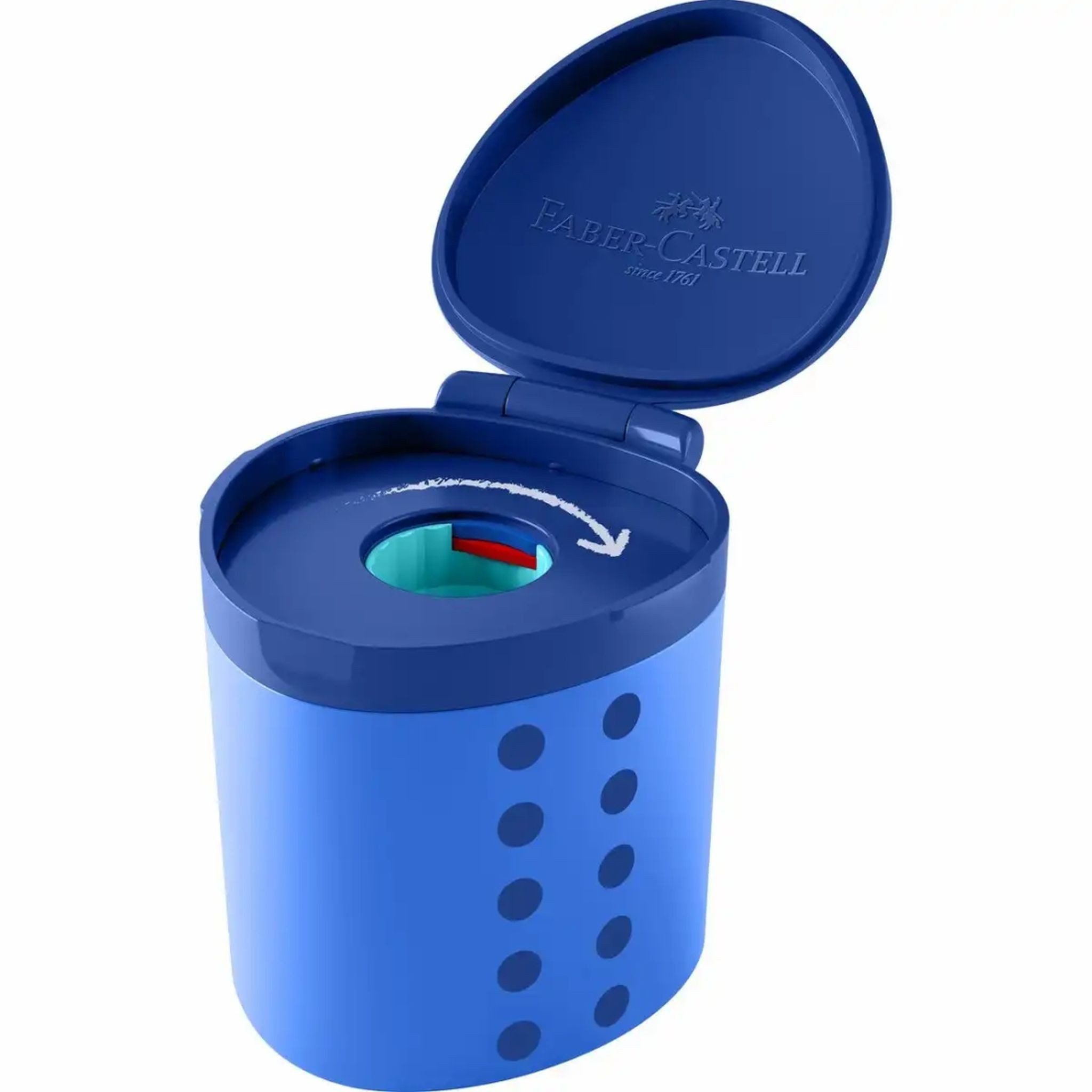 POSCA Anspitzer Faber Castell Spitzdose Grippy blau