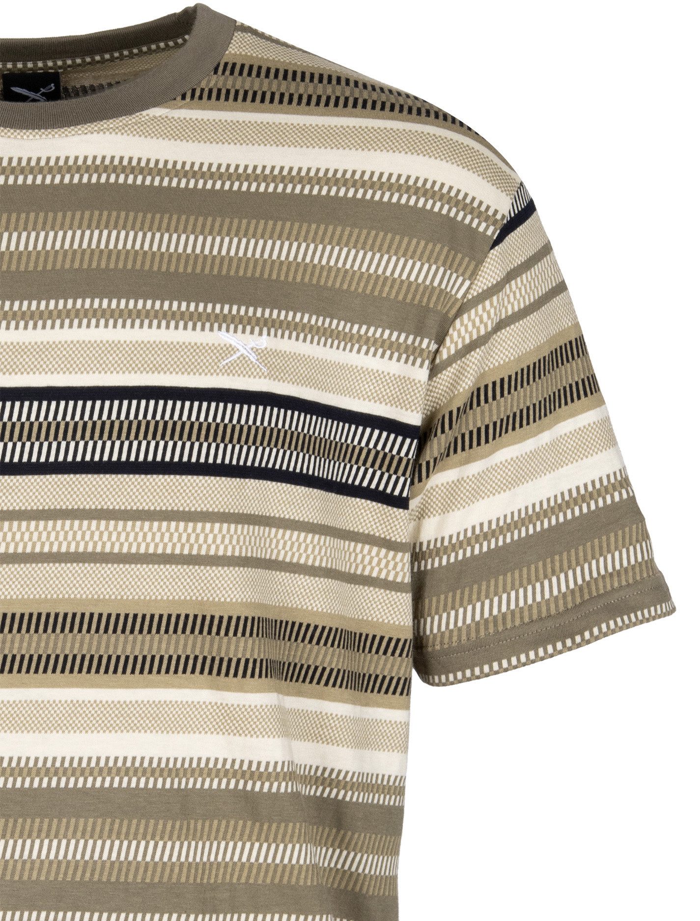 iriedaily Kurzarmshirt Santo Tee - T-Shirt Herren - gestreiftes Kurzarmshirt - Baumwolle Shir