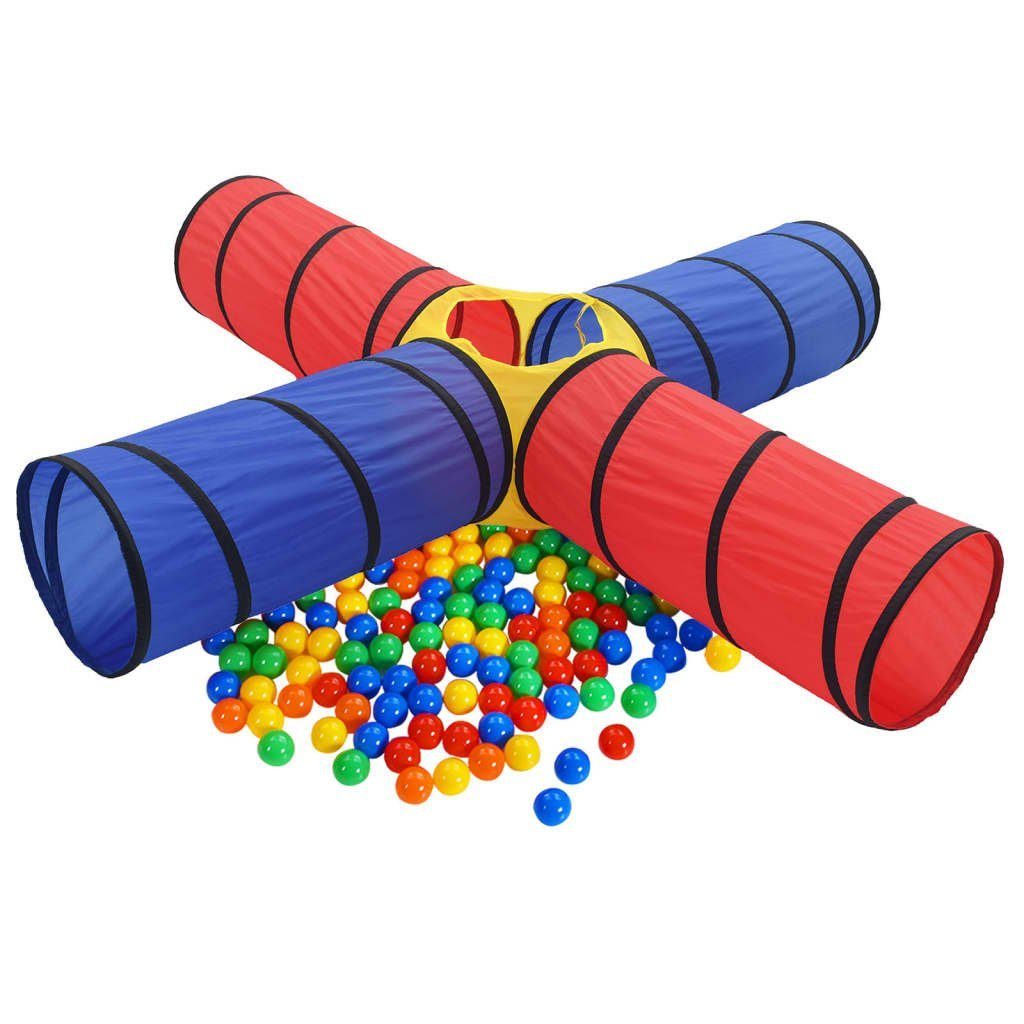 vidaXL Spielzelt Spieltunnel mit 250 Mehrfarbig Bällen