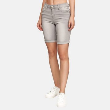 Elara Slim-fit-Jeans Elara Damen Hose Kurz Push Up (1-tlg)