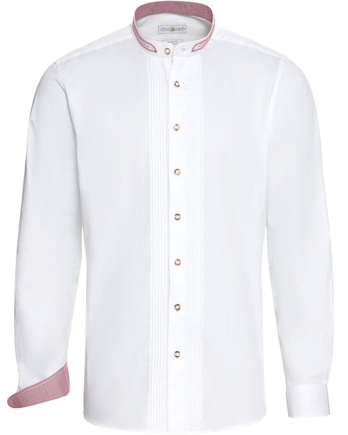 Almsach Trachtenhemd Slim Fit Hemd mit Stickerei