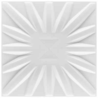 Hexim Wanddekoobjekt Sun (3D Paneele 50x50cm - Decken- & Wandverkleidung aus XPS Styropor (16 Quadratmeter) Wohnzimmer Paneele fugenlose Deckenpaneele Küche)