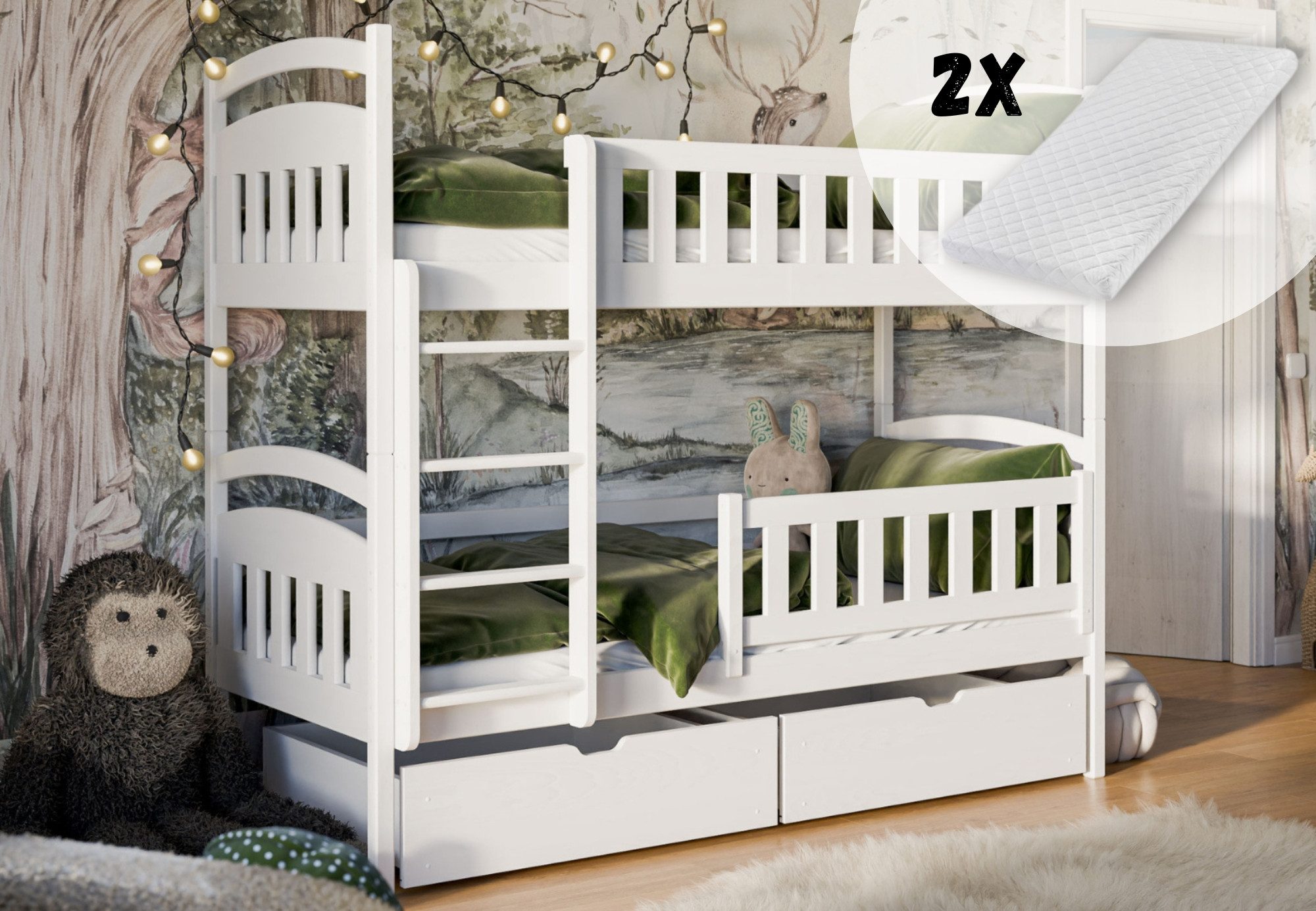 Kids Collective Etagenbett Hochbett Kinderbett 80x180 günstig online kaufen