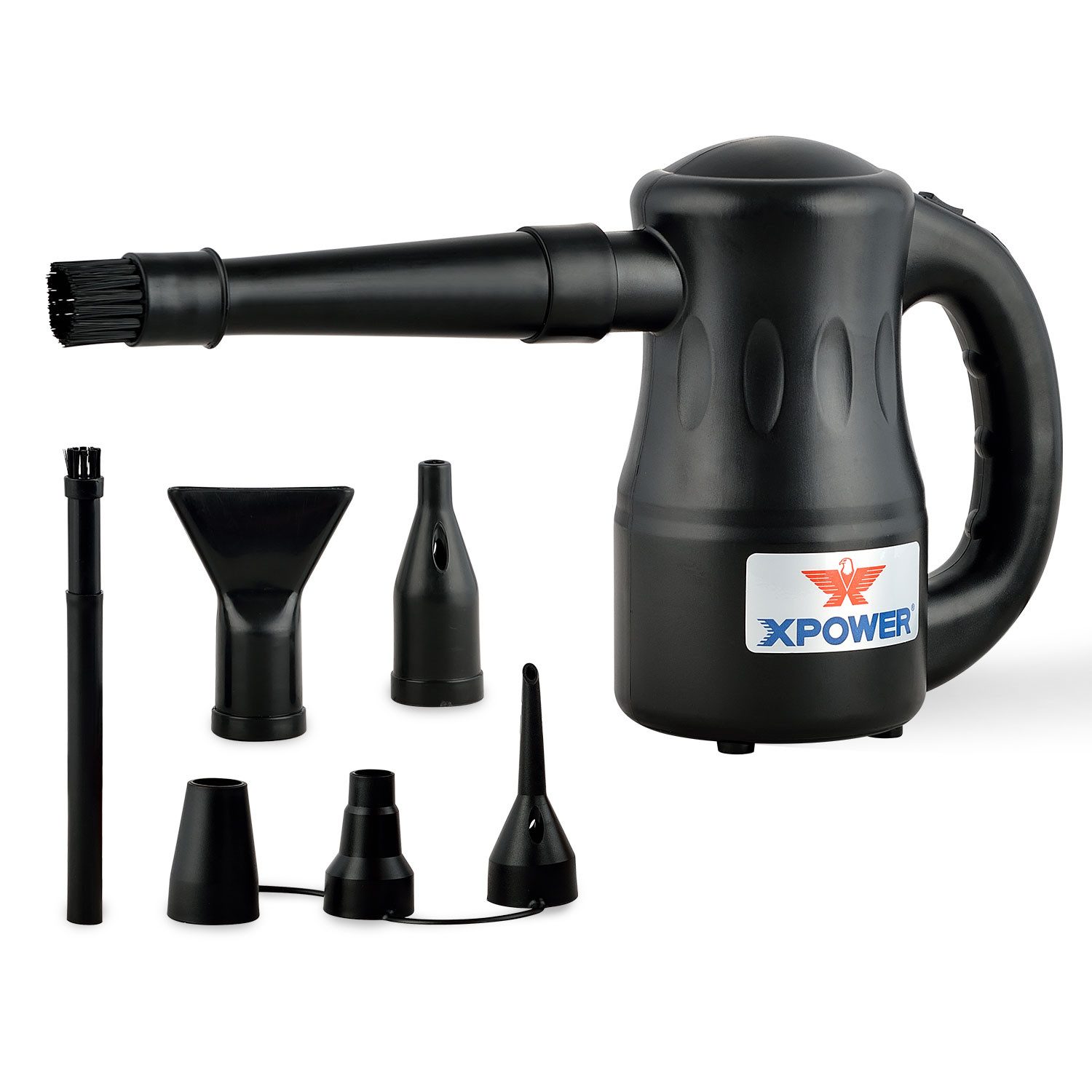 XPOWER Handstaubsauger Trockner A-2 Computerbetriebener Druckluftstaubsauger, Luftpumpe, 550 W, mit Beutel, Zweigangverstellung, kompakte Größe, starke Leistung, ABS-Gehäuse