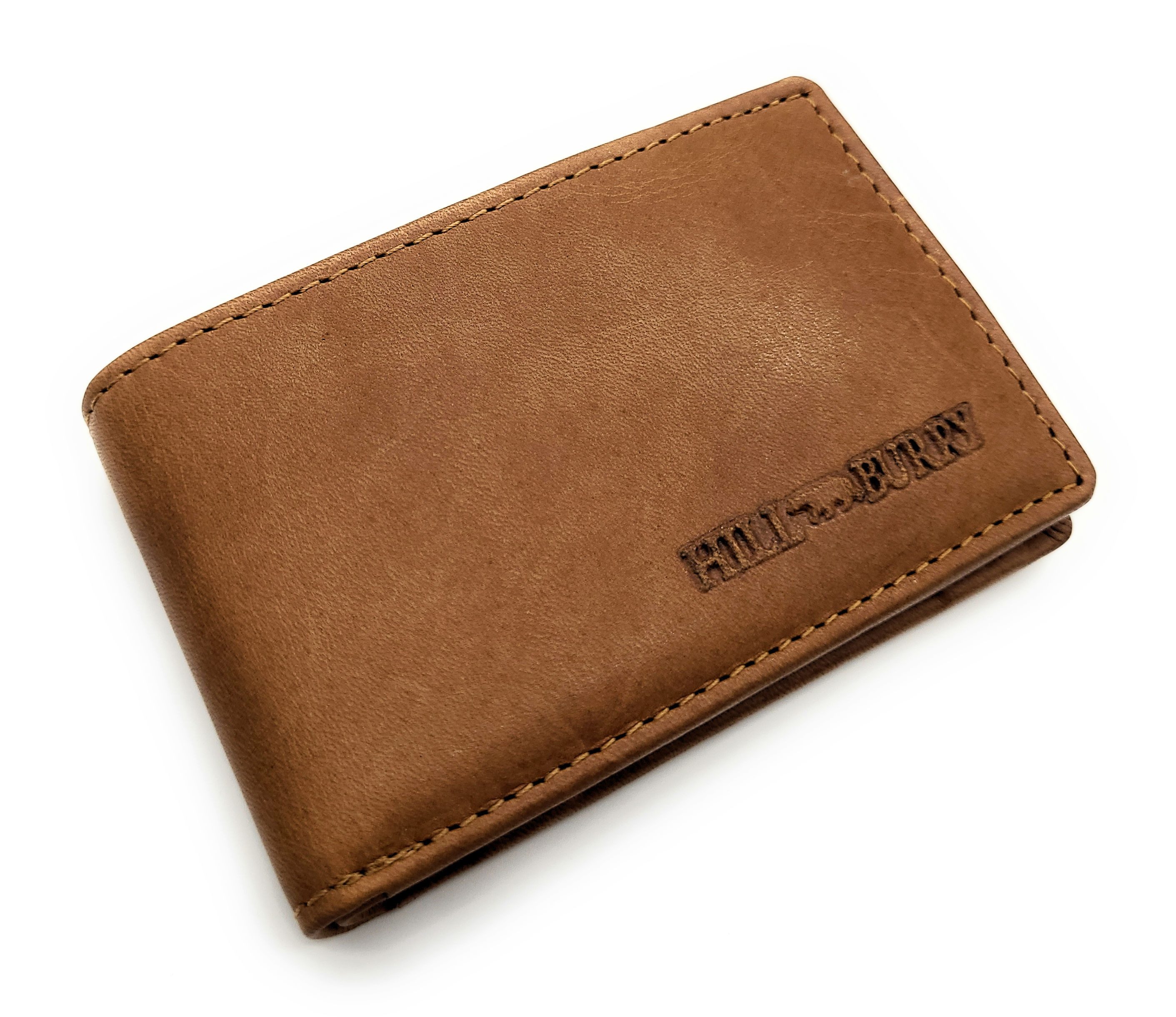 Hill Burry Mini Geldbörse kleines Portemonnaie aus echtem Leder mit RFID-Schutz
