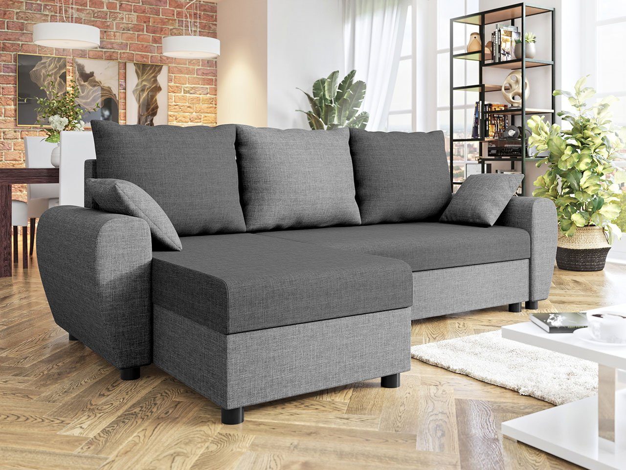 Mirjan24 Ecksofa »Fiona«, Ottomane Universal, L-Form Couch für ...