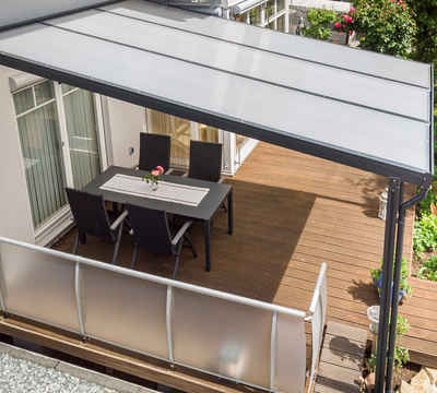 GUTTA Terrassendach Premium, BxT: 309,4x306 cm, Bedachung Dachplatten, BxT: 309x306 cm, Dach Acryl Klima blue