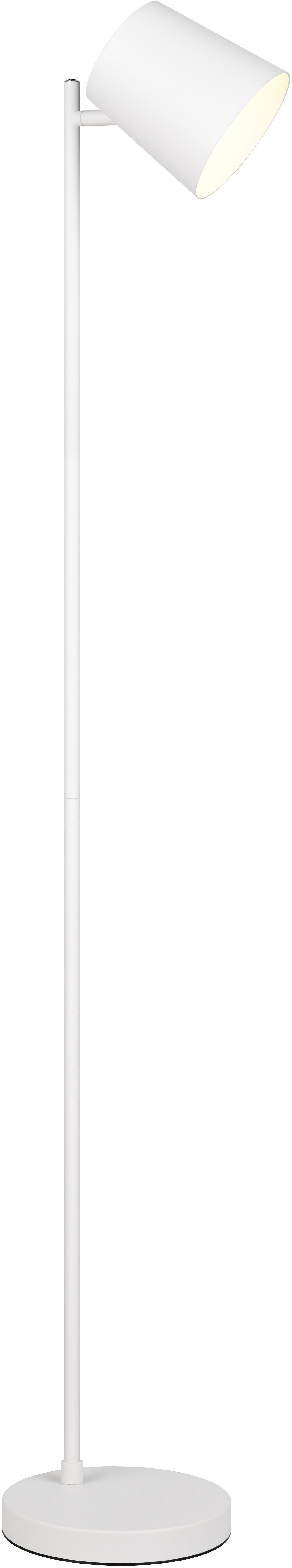 Reality Leuchten LED Stehlampe BLAKE, Akku Stehleuchte Indoor, mit USB-C Lade-Anschluss, Höhe 125 cm, Dimmfunktion, Ein-/Ausschalter, USB-Ladefunktion, mehrere Helligkeitsstufen, LED fest integriert, Warmweiß, Ø 20cm, mit 4-fach Touchdimmer, Leuchtenkopf schwenkbar, 4,5W 350 Lm