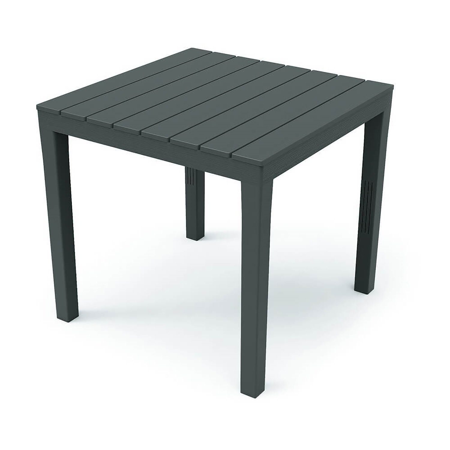 Mojawo Küchentisch Gartentisch Anthrazit 78x78x72cm Holz-Optik