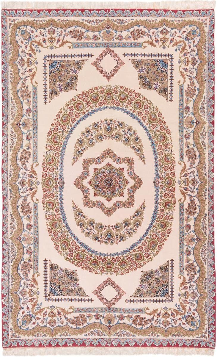 Trading, Höhe: 6 Orientteppich Isfahan Handgeknüpfter mm rechteckig, 147x231 Nain Seidenkette Orientteppich,