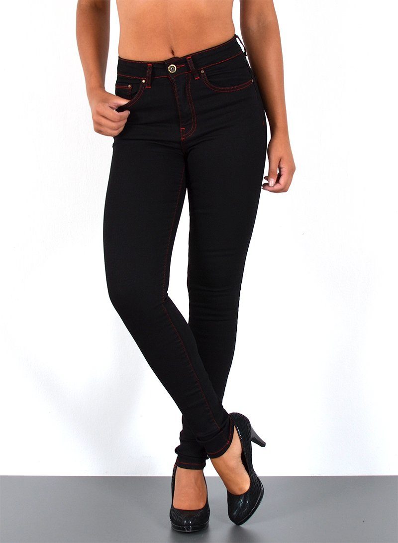 ESRA Skinny-fit-Jeans S400 Damen High Waist Skinny Jeans Stretch Hose hohe günstig online kaufen