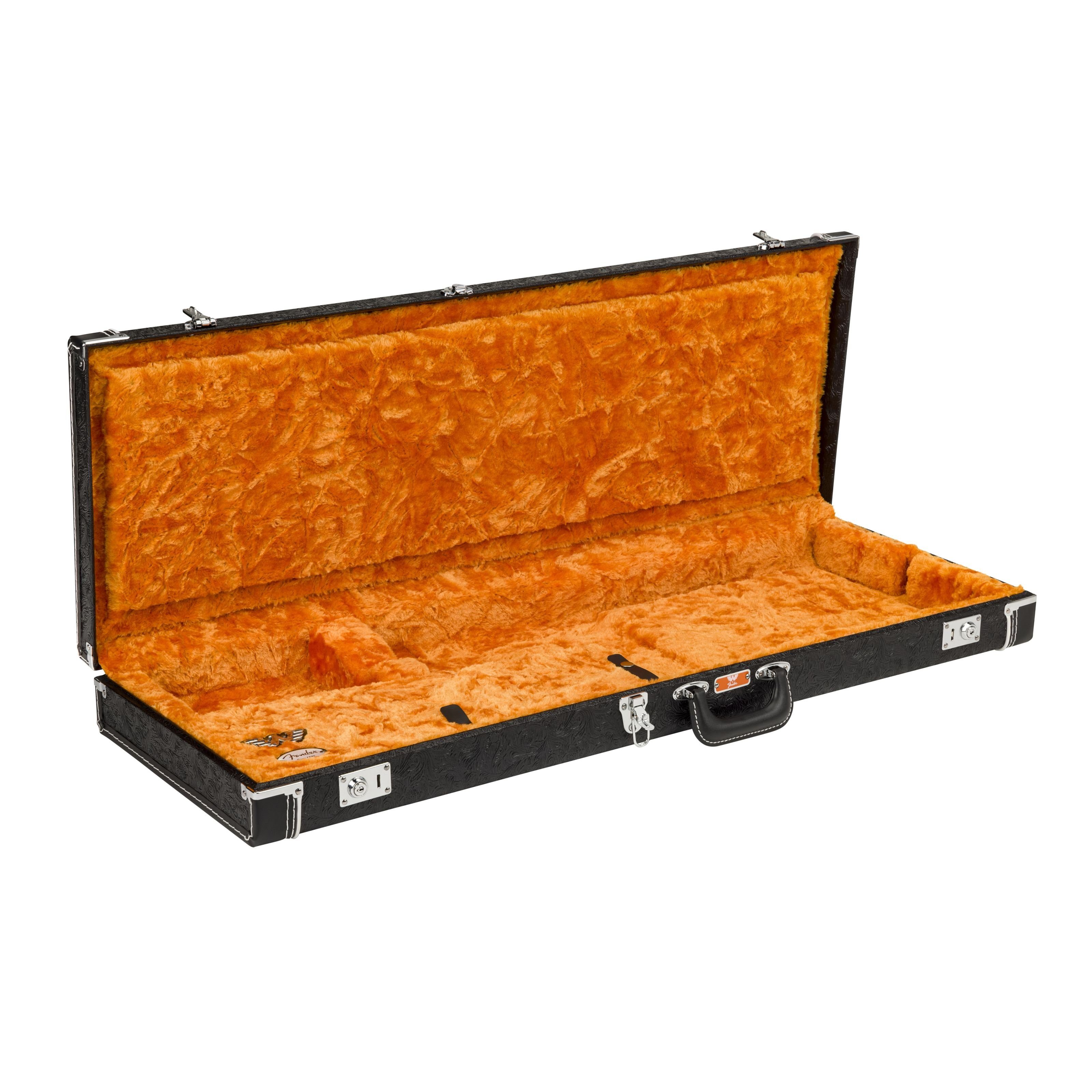 Fender E-Gitarren-Koffer, Waylon Jennings Stratocaster/Telecaster Case Black Tooled Leather -