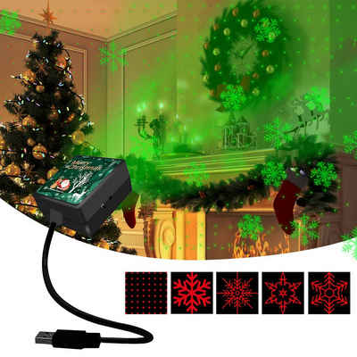 Oneid Projektionslampe Weihnachtsprojektionslampe - USB-Lichter Projektionsanpassung