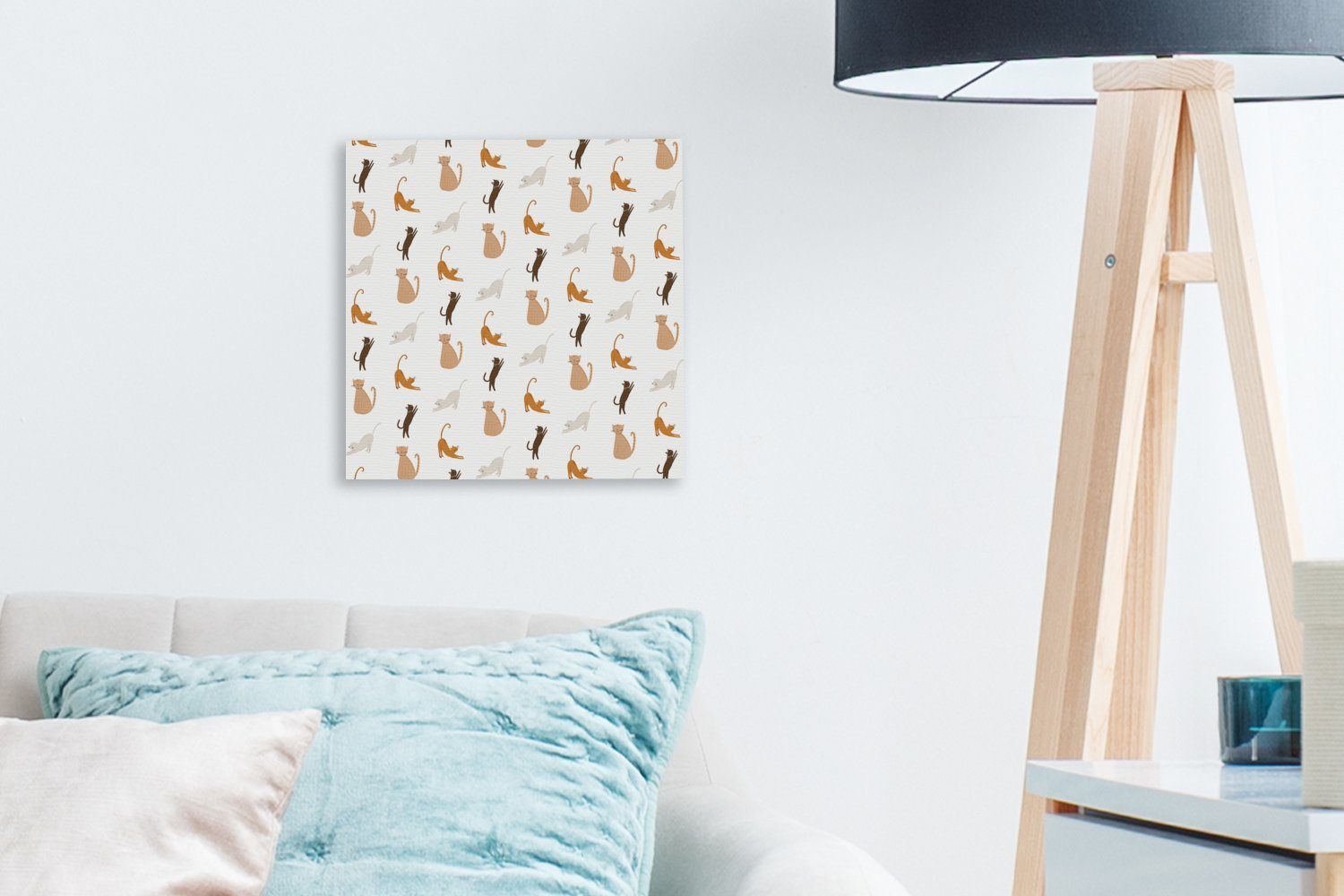 OneMillionCanvasses® Leinwandbild Muster, - Farben Wohnzimmer Leinwand Schlafzimmer (1 St), Bilder für - Haustiere