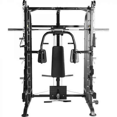 GORILLA SPORTS Kraftstation Multifunktionale, Power Rack, 50mm Stange, Latzug mit Kabelzuggriffen, (1-tlg)